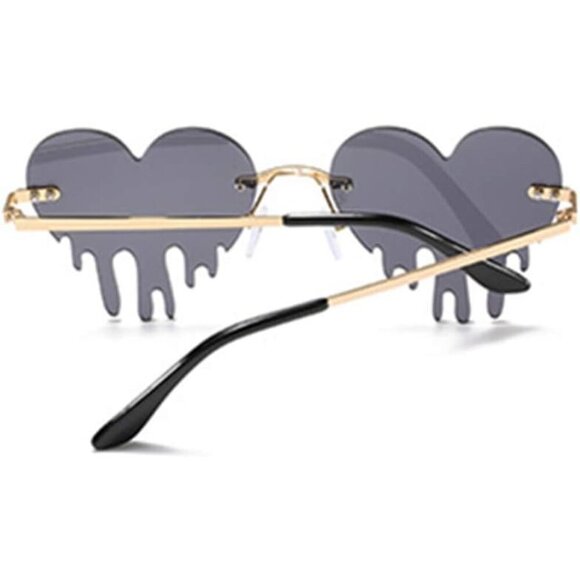 Heart Shaped Rimless Sunglasses Women Men UV400 Protect Fashion Accessories main image 6